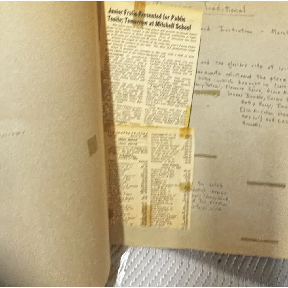 1950’s Musical Theatre High School Scrapbook- Cursive Writing Pictures- Read